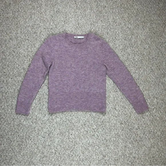 Zara Sweaters Zara Basics Alpaca Wool Purple Knit Sweater